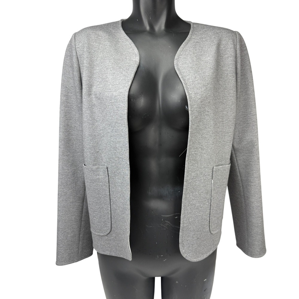 Classic Open-Front Gray Women's Jacket